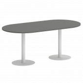 Home Office Стол овальный VR.SP-5-180.1 Металлик/Белый металл 1800*900*750