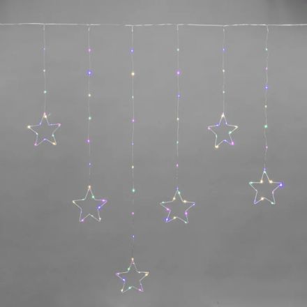 Гирлянда Светодиодная занавес росы  Звезды МУЛЬТИКОЛОР USB+пульт,315-849