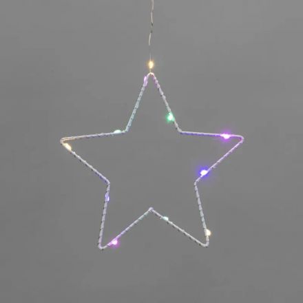 Гирлянда Светодиодная занавес росы  Звезды МУЛЬТИКОЛОР USB+пульт,315-849