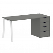 Home Office Стол письменный VR.SP-3-158.4.A Металлик/Белый металл 1580*720*750