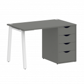 Home Office Стол письменный VR.SP-3-118.4.A Металлик/Белый металл 1180*720*750