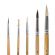 Кисти ПИФАГОР, набор 5 шт. (ПОНИ: круглые № 1, 4; КОЗА: круглые № 3, 6; ЩЕТИНА: плоская № 4), пакет с европодвесом, 200892