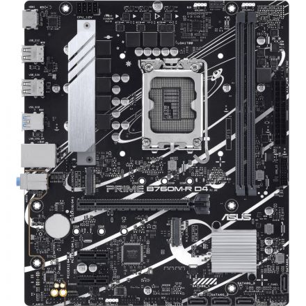 Материнская плата ASUS PRIME B760M-R D4, LGA1700,2xDDR4,(90MB1HA0-M0EAY0)