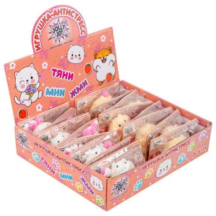 Игрушка-антистресс "ХОМЯЧОК", 6х4 см, ассорти 2 вида, дисплей, JOLLY JOT (ДЖОЛЛИ ДЖОТ), 665783 Игрушка-антистресс "ХОМЯЧОК", 6х4 см, ассорти 2 вида, дисплей, JOLLY JOT (ДЖОЛЛИ ДЖОТ), 665783