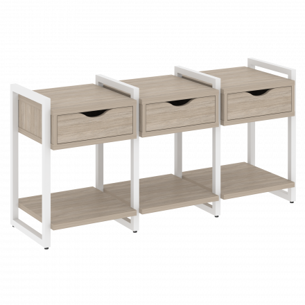 Loft Тумба на регулируемых опорах наборная. Вариант №4 VR.L-TN-4.O Дуб аттик/Белый металл 1440*460*719 Loft Тумба на регулируемых опорах наборная. Вариант №4 VR.L-TN-4.O Дуб аттик/Белый металл 1440*460*719