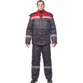 Костюм рабочий зимний муж з31-КПК сер/красн (р.44-46) 170-176 (Арсенал-СП)