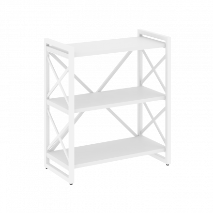 Loft Стеллаж на регулируемых опорах-3 полки VR.L-MST.O-3.8 Белый бриллиант/Белый металл 800*400*910
