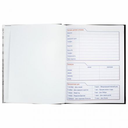 Дневник для музыкальной школы твердый, 48 л., HATBER "Клавиши", 039820, 48ДТмз5В_14210