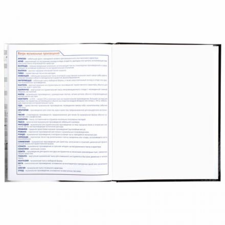 Дневник для музыкальной школы твердый, 48 л., HATBER "Клавиши", 039820, 48ДТмз5В_14210