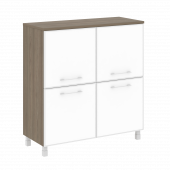 Yalta Шкаф квадратный LT.SD-1.2 R white Вяз/Стекло white 1098*452*1168