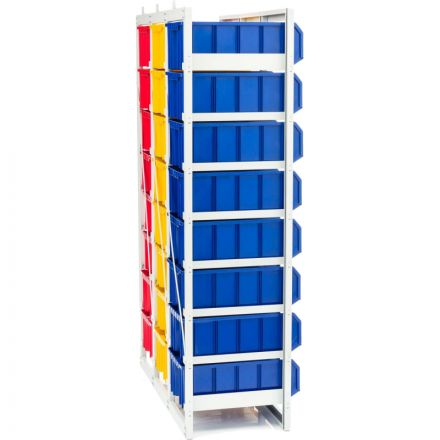 Стеллаж металлический с направляющими стационарн СтеллаТ CP-4 (1 осн+2 доп)