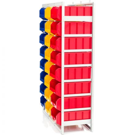 Стеллаж металлический с направляющими стационарн СтеллаТ CP-4 (1 осн+2 доп)