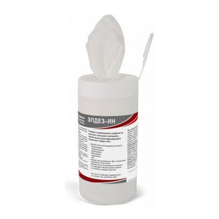 Дезинфицирующие салфетки влажные 60 шт., ЭЛДЕЗ-ИН, для обработки поверхностей, САЛ-В-37