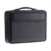 Портфель OfficeSpace "Fortuna", комбинир. кожзам/полиэстер, черный, 3 отделения, молния, с ремнем Портфель OfficeSpace "Fortuna", комбинир. кожзам/полиэстер, черный, 3 отделения, молния, с ремнем