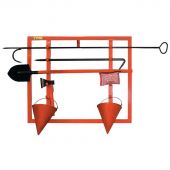 Щит пожарный ЩПО-К открытый укомплектов (багор,лом,топор,ведро,ПП)(613-04) spb