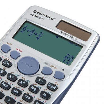Калькулятор инженерный BRAUBERG SC-991ESP (165х84 мм), 417 функций, 10+2 разрядов, двойное питание, 271725