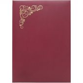 Папка адресная Виньетка бумвинил бордо. Упаковка 5 шт.