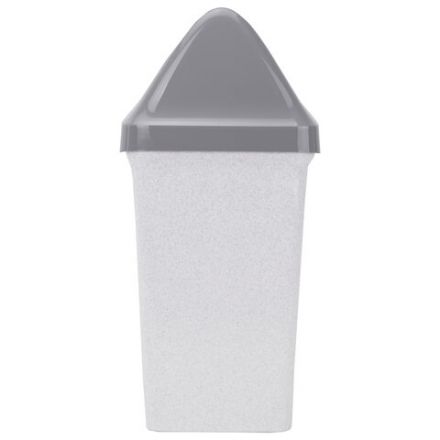 Ведро мусорное с КРЫШКОЙ (качающейся) 25 литров, "СВИНГ", 58х32х28 см, серое, IDEA, М 2463