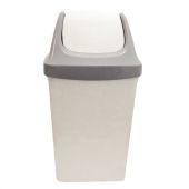 Ведро мусорное с КРЫШКОЙ (качающейся) 25 литров, "СВИНГ", 58х32х28 см, серое, IDEA, М 2463