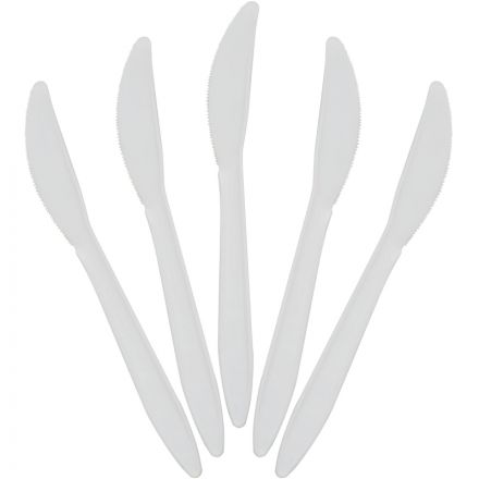 Нож одноразовый 163 мм, бел.,кукурузный крахмал, 50 шт/уп GREEN MYSTERY Нож одноразовый 163 мм, бел.,кукурузный крахмал, 50 шт/уп GREEN MYSTERY