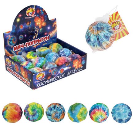 Мяч-попрыгун КОСМОС, 6 см, полиуретан, ассорти, 6 цветов, JOLLY JOT (ДЖОЛЛИ ДЖОТ), 666126