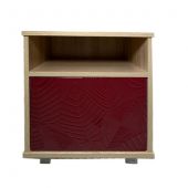 Тумба прикроватная "Шарм", 40,5*47,5*38, Сонома, МДФ узор Бордовый глянец Тумба прикроватная "Шарм", 40,5*47,5*38, Сонома, МДФ узор Бордовый глянец