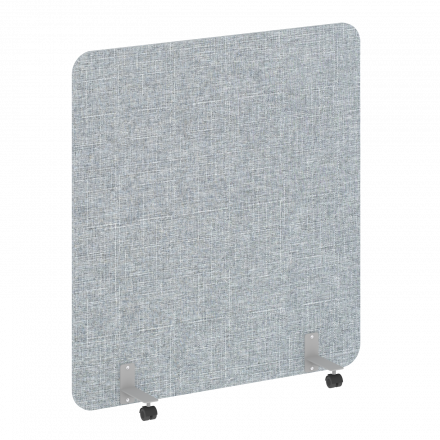 R-line soft Перегородка на металлических опорах, на роликах AP.R-140-150 Romeo 13/Серый металл 1400*18*1500