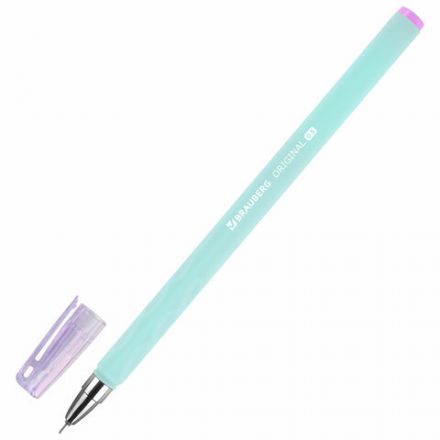Ручки гелевые BRAUBERG ORIGINAL, ЧЕРНЫЕ, НАБОР 4 штуки, игольчатый узел 0,5 мм, линия письма 0,35 м, 144247