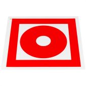 Знак пожарной безопасности "Кнопка включения пожарной автоматики", КОМПЛЕКТ 10 штук, 100х100 мм, пленка, F10