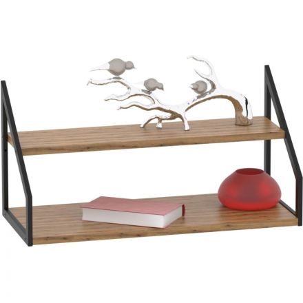 Полка TI_настен/настоль Комус Онега-8 250х600 мет чер/ЛДСП дуб вотан