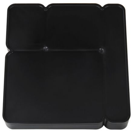 Подставка-органайзер BRAUBERG OFFICE STYLE, 4 отделения, 115х122х111 мм, черная, 238097