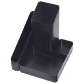 Подставка-органайзер BRAUBERG OFFICE STYLE, 4 отделения, 115х122х111 мм, черная, 238097