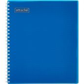 Тетрадь общая Attache А5 80 листов в клетку на спирали (обложка синяя)