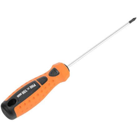 Отвертка Point, Ph0 х 100 мм, CrV, 2-х комп. рукоятка Sparta (11774)