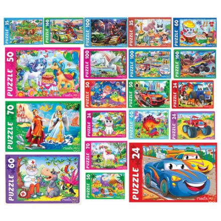 Пазл картонный "МАКСИ-ПАЗЛЫ", АССОРТИ, 180х125х40 мм, РК