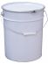 Ведро металлическое 20 л белый цвет крышка-обруч