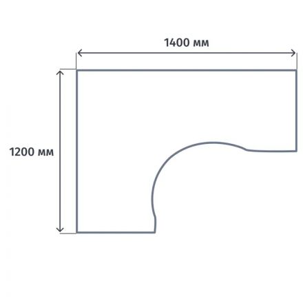 Стол эргономичный PT Арго А-204.60 левый белый