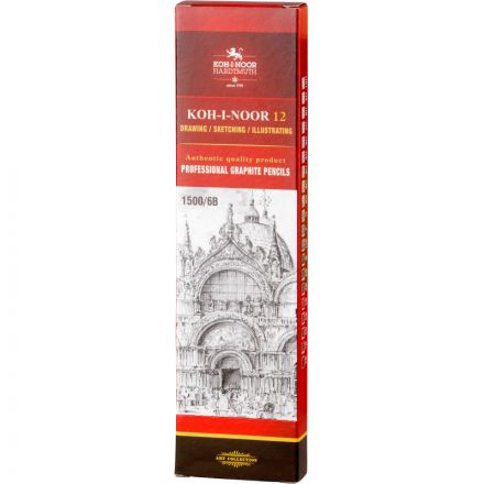 Карандаш чернографитный KOH-I-NOOR 1500/6B, б/ласт,150006B01170RU Карандаш чернографитный KOH-I-NOOR 1500/6B, б/ласт,150006B01170RU