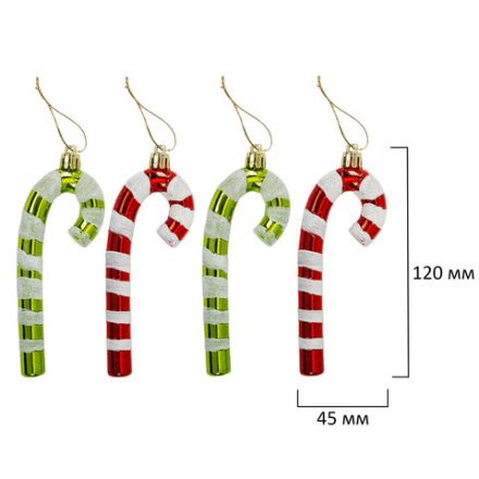 Шары новогодние ёлочные "Red&Lime", НАБОР 67 предметов, красный/зелёный, пластик, ЗОЛОТАЯ СКАЗКА, 592184