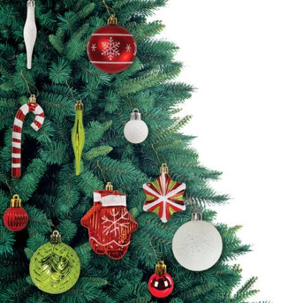 Шары новогодние ёлочные "Red&Lime", НАБОР 67 предметов, красный/зелёный, пластик, ЗОЛОТАЯ СКАЗКА, 592184