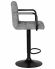 Стул барный DOBRIN KRUGER ARM BLACK, серый вельвет (LAR-E2041-25)
