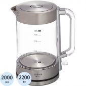 Чайник электрический Timberk T-EK27G04, стекло, 2200Вт, 2л, белый