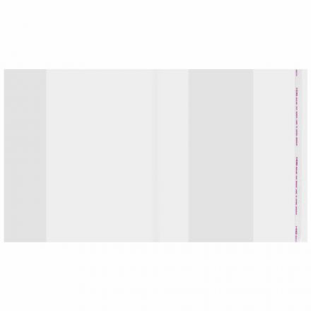 Обложки ПП для учебников и тетрадей А4 БОЛЬШОГО ФОРМАТА, КОМПЛЕКТ 5 шт., КЛЕЙКИЙ КРАЙ, 80 мкм, 300х500 мм, универсальные, 16.43/5