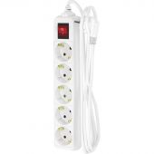 Удлинитель ФОТОН 16-25ЕS, 2м, 5 розеток, 16А, с выкл., с заземл.,  Белый