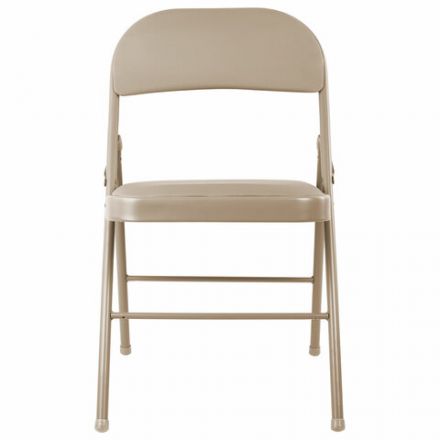 Стул складной BRABIX "Golf Plus CF-003 Комфорт", бежевый каркас, кожзам бежевый, 531567