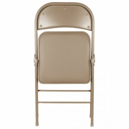 Стул складной BRABIX "Golf Plus CF-003 Комфорт", бежевый каркас, кожзам бежевый, 531567