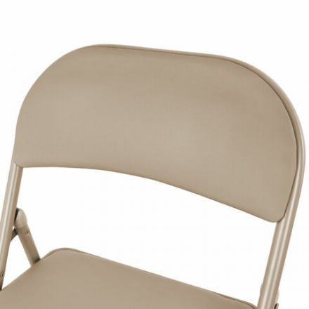 Стул складной BRABIX "Golf Plus CF-003 Комфорт", бежевый каркас, кожзам бежевый, 531567