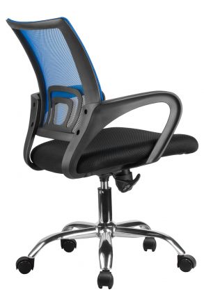 Кресло RCH 8085JE Синяя сетка/Хром крестовина