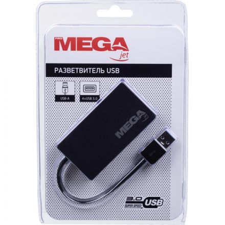 Разветвитель USB ProMega Jet HS005 USB 3.0x4/черный