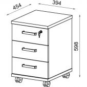 Тумба Avance подкатная с замком 6ТЗ.004 394х454х598 шамони темный Тумба Avance подкатная с замком 6ТЗ.004 394х454х598 шамони темный